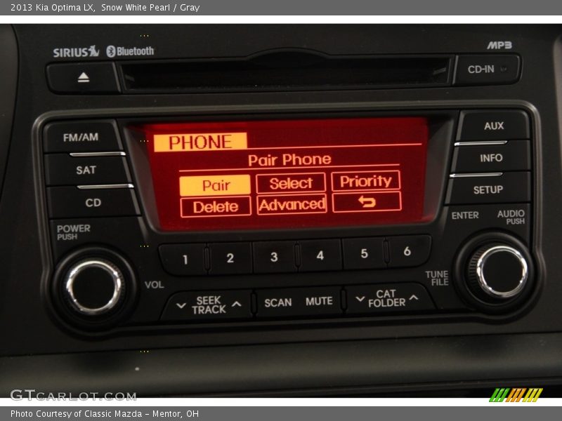 Snow White Pearl / Gray 2013 Kia Optima LX