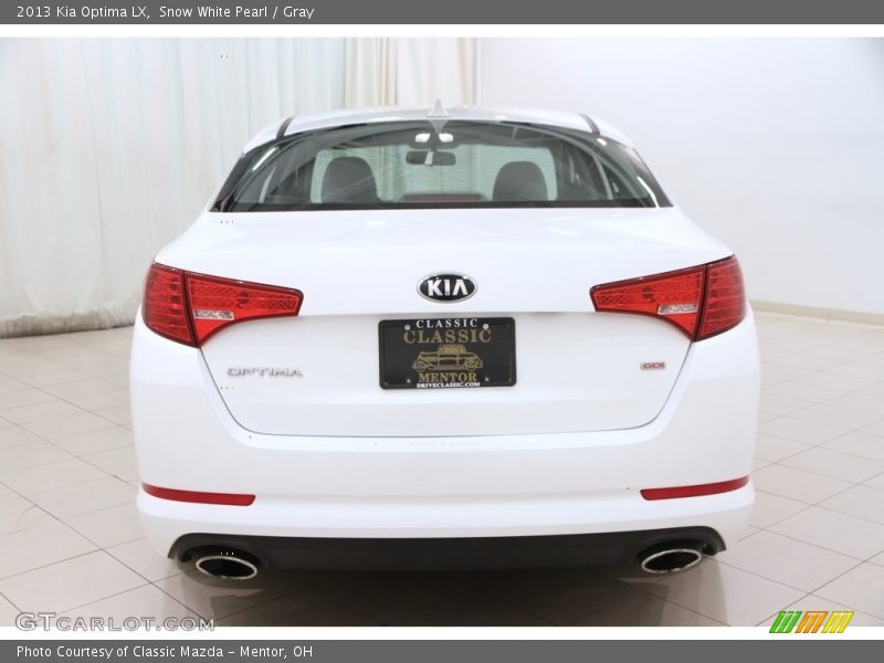 Snow White Pearl / Gray 2013 Kia Optima LX