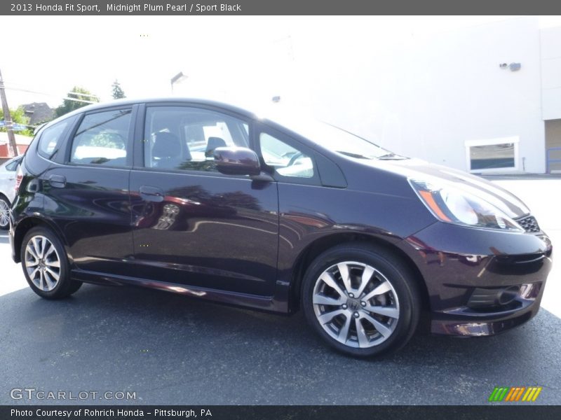 Midnight Plum Pearl / Sport Black 2013 Honda Fit Sport