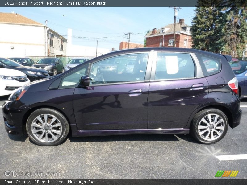 Midnight Plum Pearl / Sport Black 2013 Honda Fit Sport