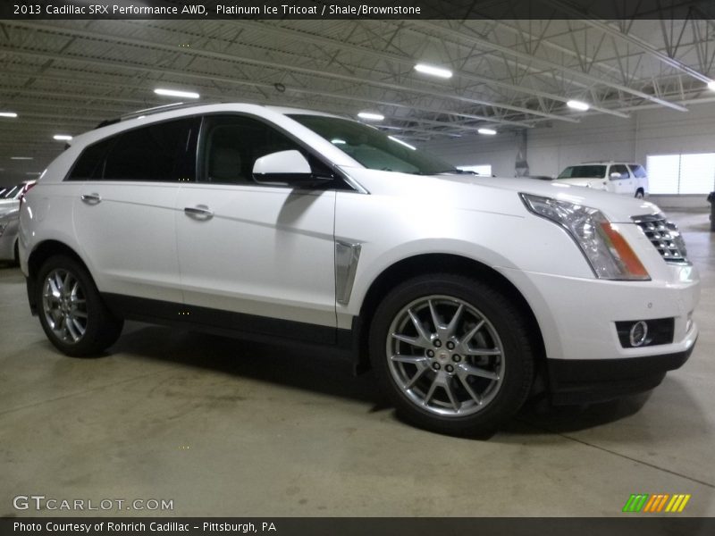 Platinum Ice Tricoat / Shale/Brownstone 2013 Cadillac SRX Performance AWD