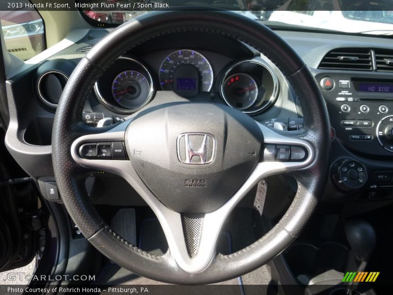 Midnight Plum Pearl / Sport Black 2013 Honda Fit Sport