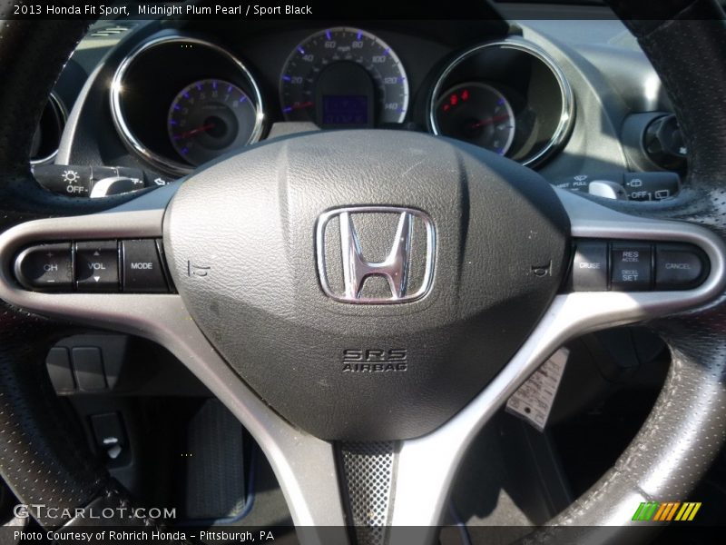 Midnight Plum Pearl / Sport Black 2013 Honda Fit Sport