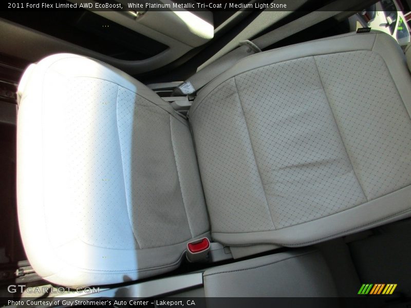 White Platinum Metallic Tri-Coat / Medium Light Stone 2011 Ford Flex Limited AWD EcoBoost