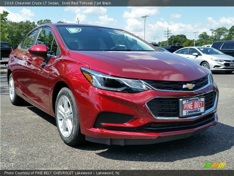 Siren Red Tintcoat / Jet Black 2016 Chevrolet Cruze LT Sedan