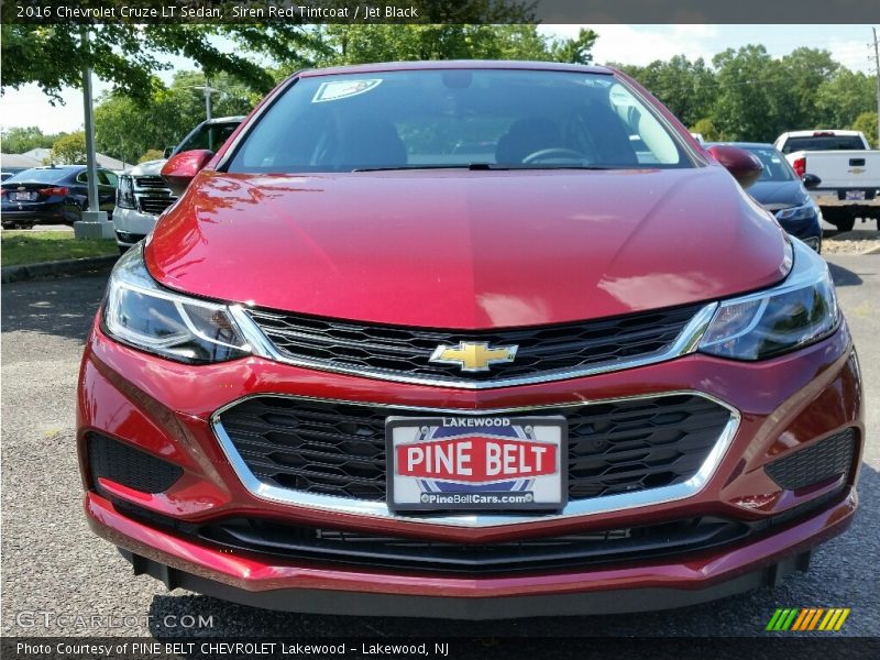 Siren Red Tintcoat / Jet Black 2016 Chevrolet Cruze LT Sedan