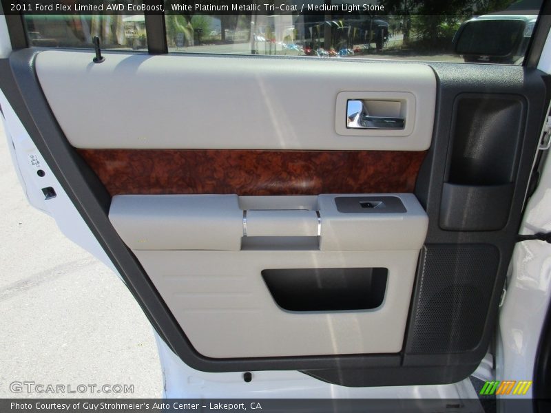 White Platinum Metallic Tri-Coat / Medium Light Stone 2011 Ford Flex Limited AWD EcoBoost