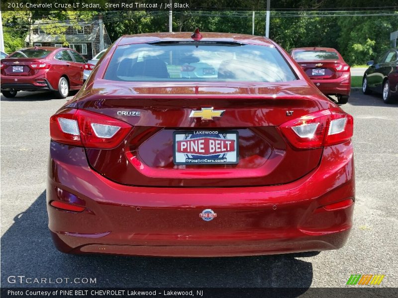 Siren Red Tintcoat / Jet Black 2016 Chevrolet Cruze LT Sedan