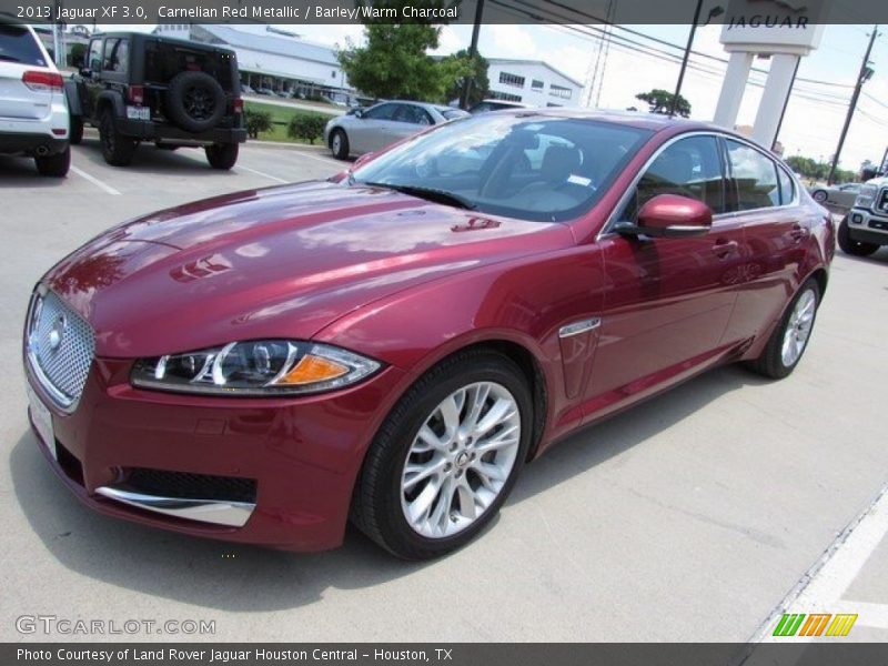 Carnelian Red Metallic / Barley/Warm Charcoal 2013 Jaguar XF 3.0
