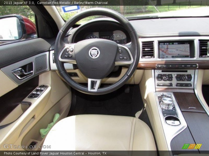 Carnelian Red Metallic / Barley/Warm Charcoal 2013 Jaguar XF 3.0