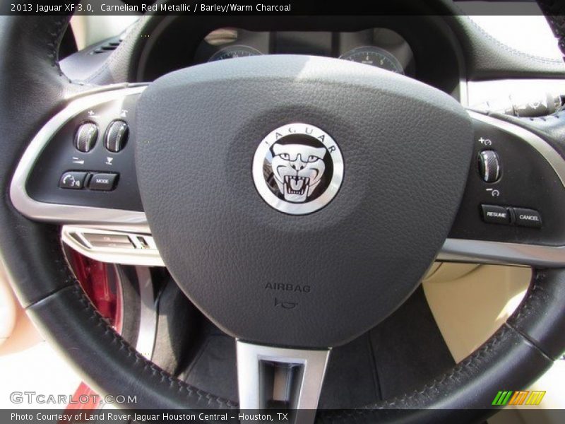 Carnelian Red Metallic / Barley/Warm Charcoal 2013 Jaguar XF 3.0