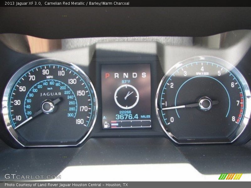 Carnelian Red Metallic / Barley/Warm Charcoal 2013 Jaguar XF 3.0