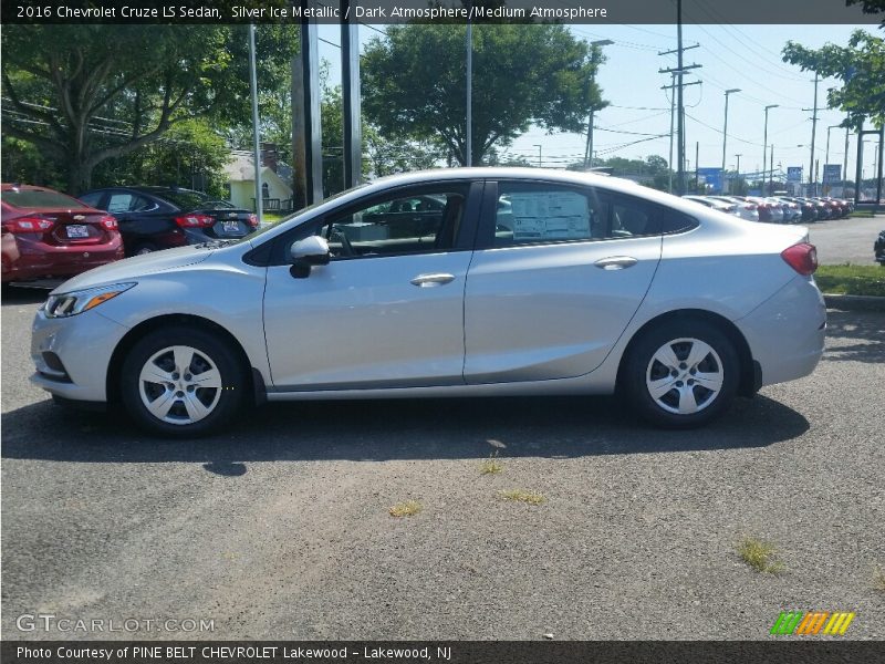 Silver Ice Metallic / Dark Atmosphere/Medium Atmosphere 2016 Chevrolet Cruze LS Sedan