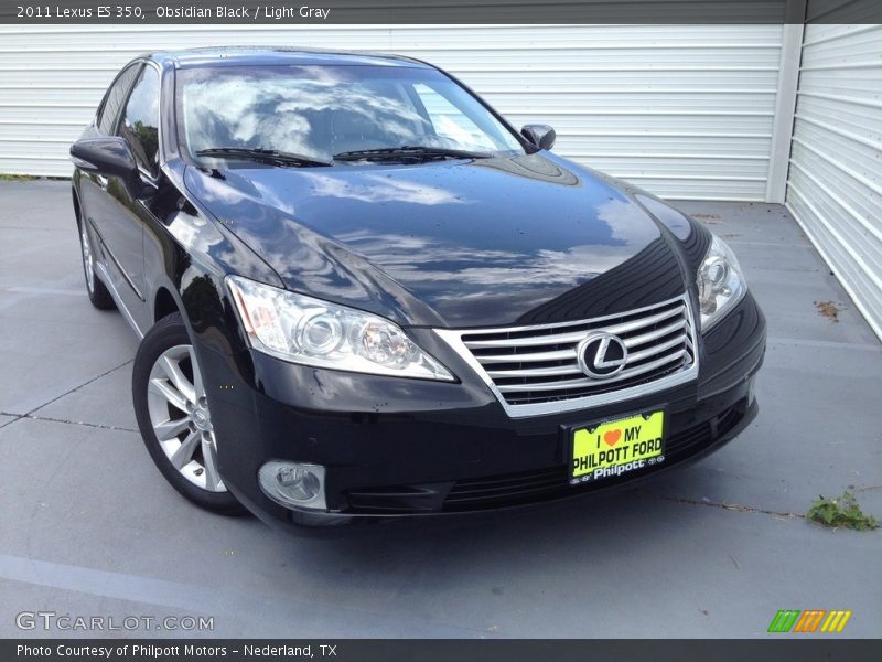 Obsidian Black / Light Gray 2011 Lexus ES 350
