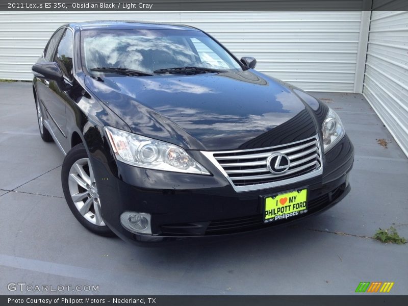 Obsidian Black / Light Gray 2011 Lexus ES 350