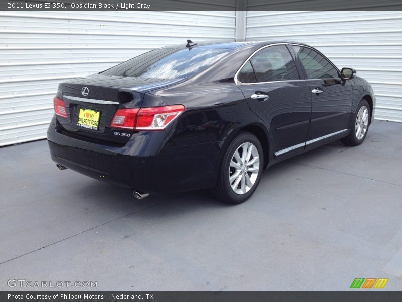 Obsidian Black / Light Gray 2011 Lexus ES 350