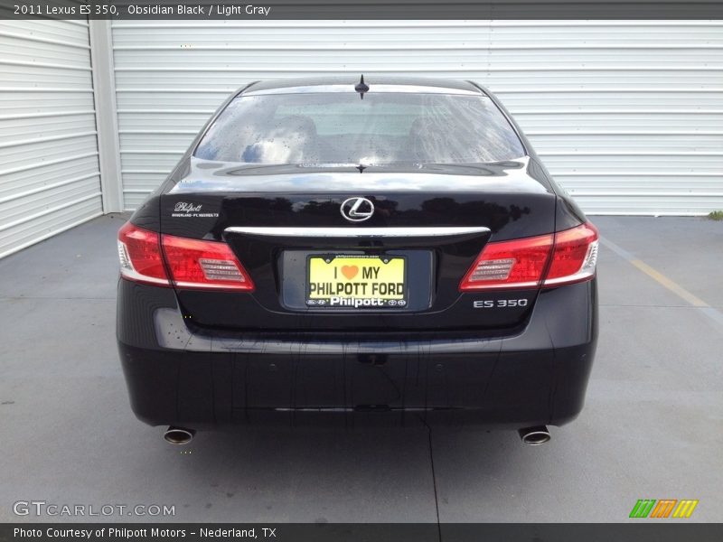 Obsidian Black / Light Gray 2011 Lexus ES 350