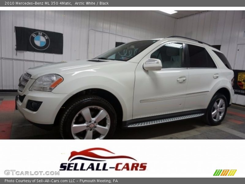 Arctic White / Black 2010 Mercedes-Benz ML 350 4Matic