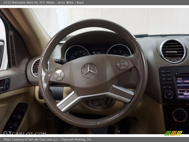 Arctic White / Black 2010 Mercedes-Benz ML 350 4Matic