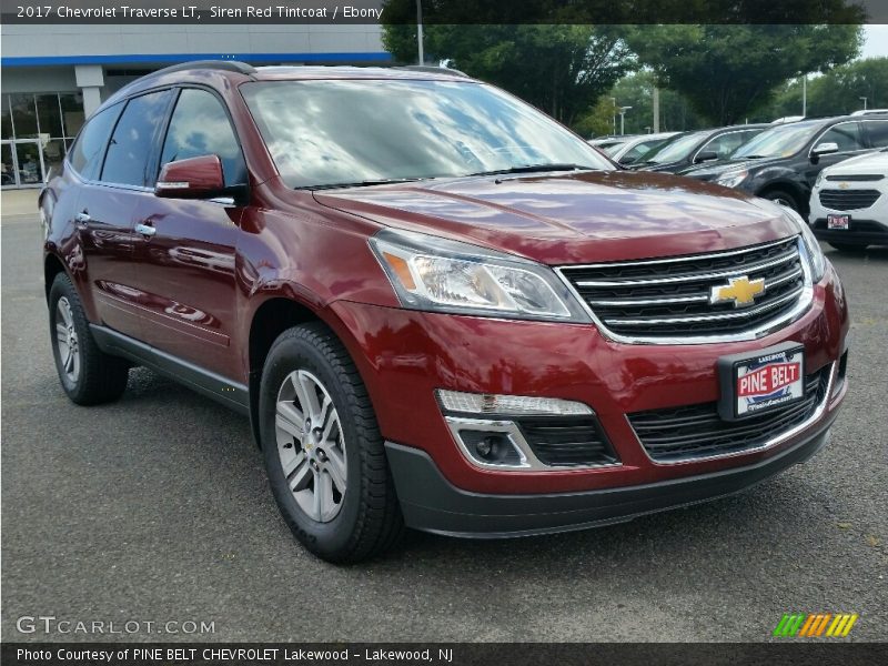 Siren Red Tintcoat / Ebony 2017 Chevrolet Traverse LT