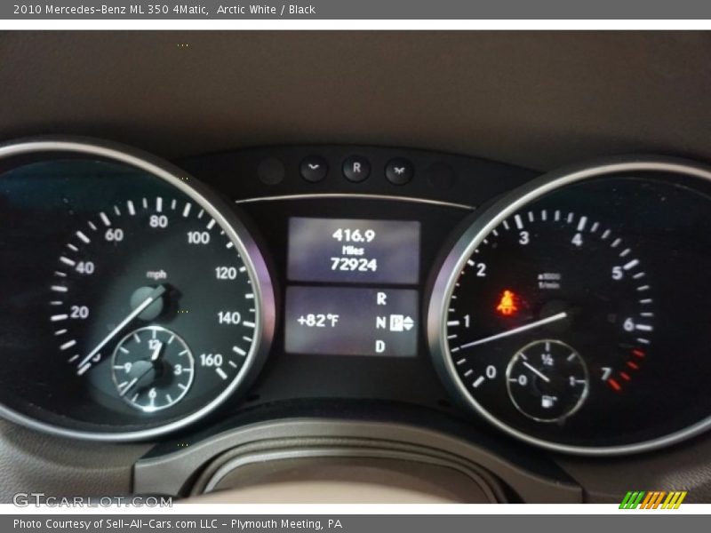 Arctic White / Black 2010 Mercedes-Benz ML 350 4Matic