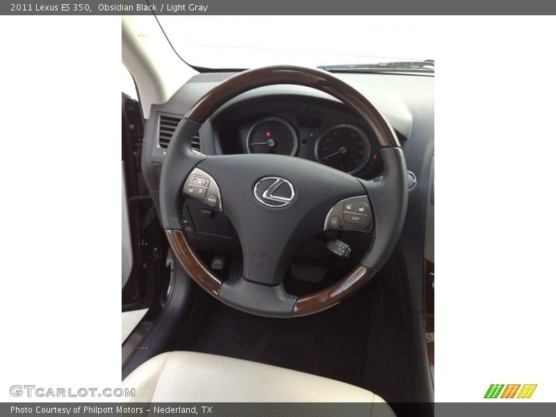 Obsidian Black / Light Gray 2011 Lexus ES 350