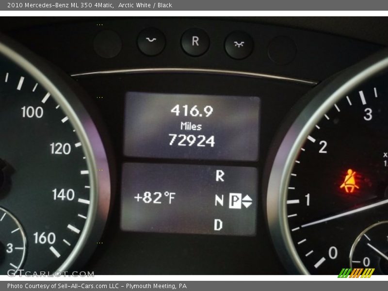 Arctic White / Black 2010 Mercedes-Benz ML 350 4Matic