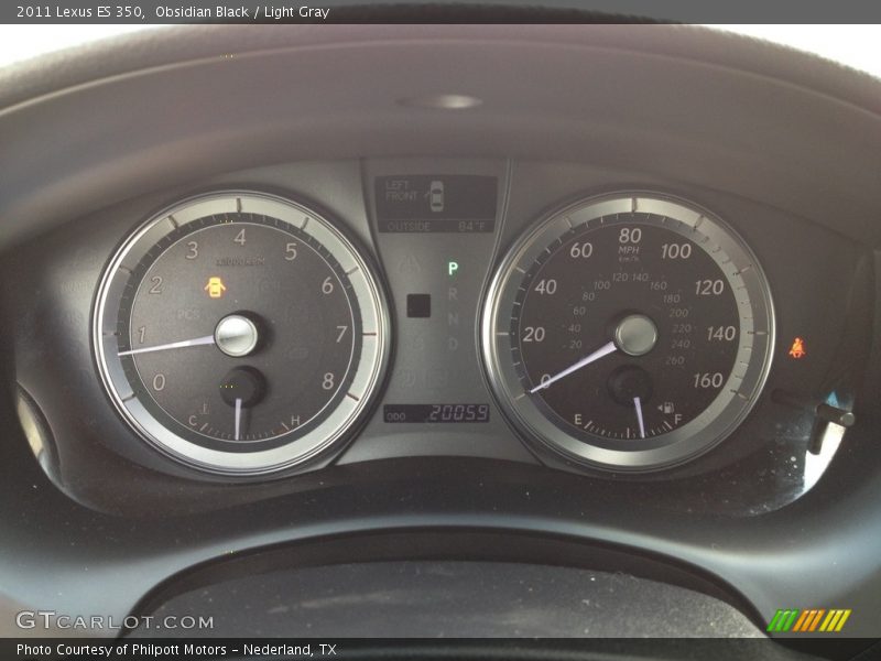Obsidian Black / Light Gray 2011 Lexus ES 350