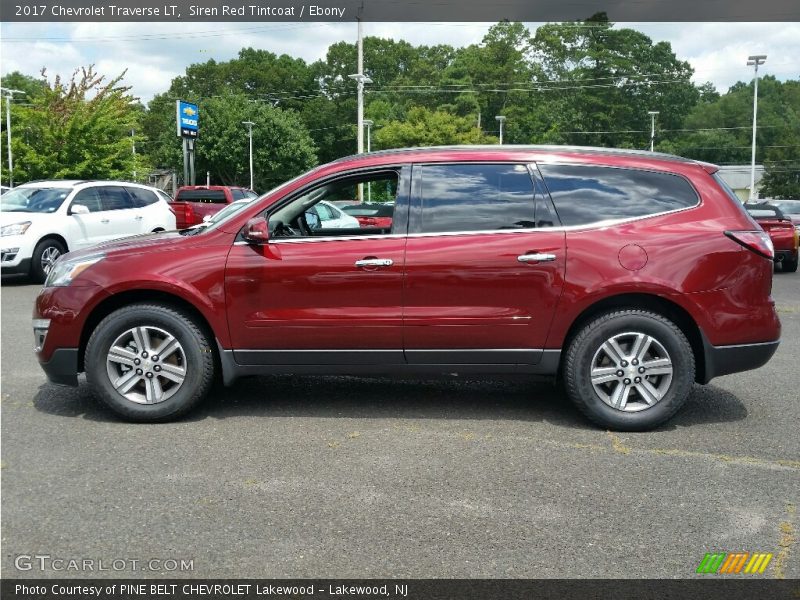Siren Red Tintcoat / Ebony 2017 Chevrolet Traverse LT