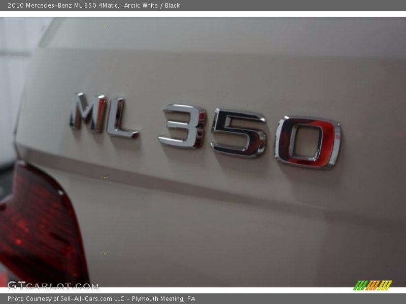 Arctic White / Black 2010 Mercedes-Benz ML 350 4Matic