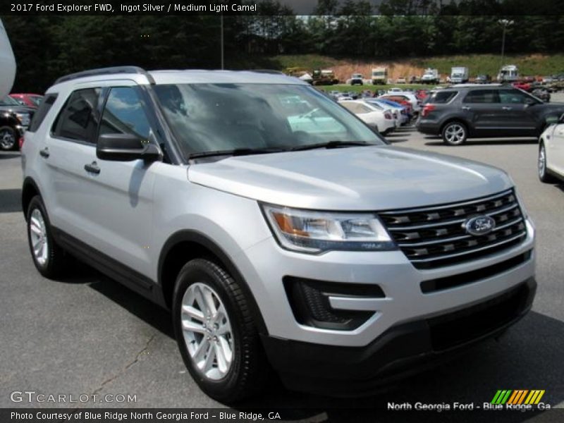 Ingot Silver / Medium Light Camel 2017 Ford Explorer FWD