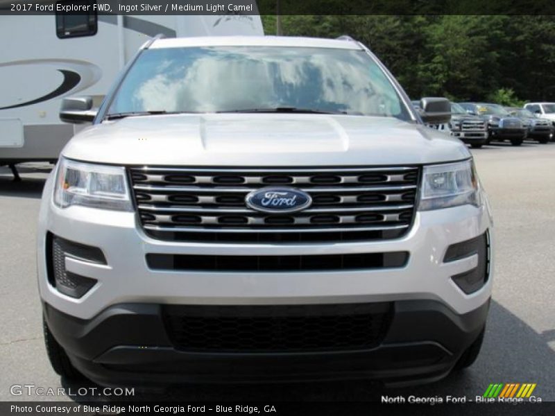 Ingot Silver / Medium Light Camel 2017 Ford Explorer FWD