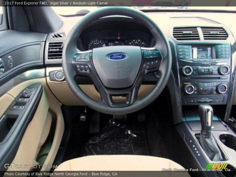 Ingot Silver / Medium Light Camel 2017 Ford Explorer FWD