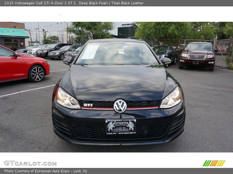 Deep Black Pearl / Titan Black Leather 2015 Volkswagen Golf GTI 4-Door 2.0T S