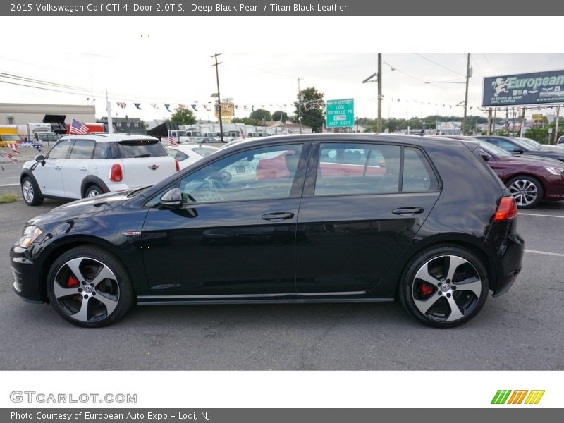 Deep Black Pearl / Titan Black Leather 2015 Volkswagen Golf GTI 4-Door 2.0T S