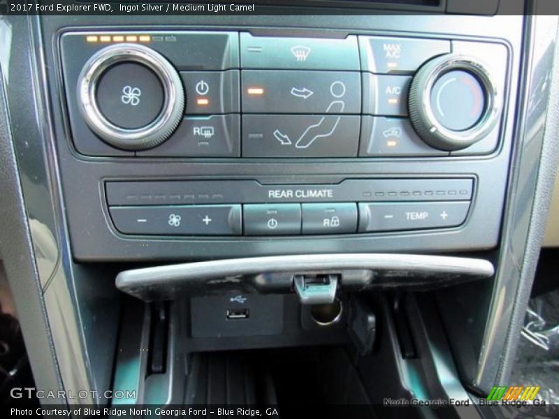 Ingot Silver / Medium Light Camel 2017 Ford Explorer FWD