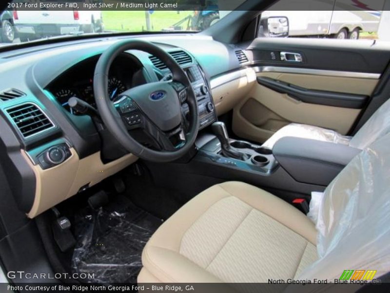 Ingot Silver / Medium Light Camel 2017 Ford Explorer FWD