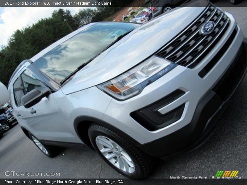 Ingot Silver / Medium Light Camel 2017 Ford Explorer FWD