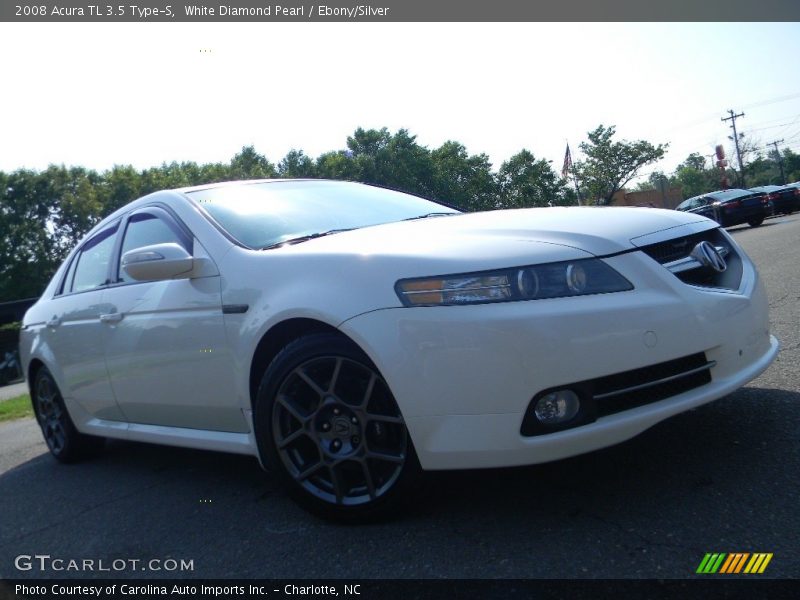 White Diamond Pearl / Ebony/Silver 2008 Acura TL 3.5 Type-S