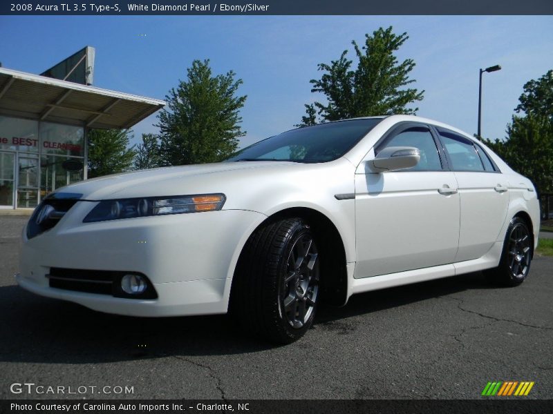 White Diamond Pearl / Ebony/Silver 2008 Acura TL 3.5 Type-S