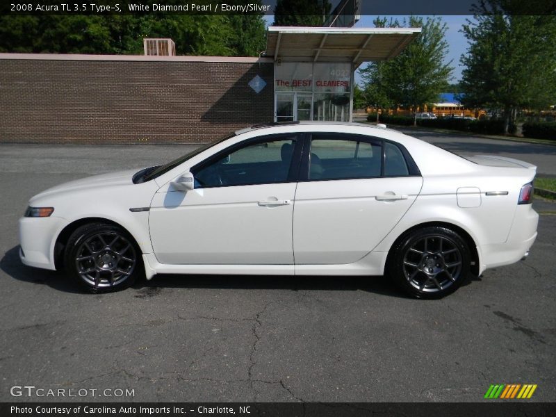 White Diamond Pearl / Ebony/Silver 2008 Acura TL 3.5 Type-S