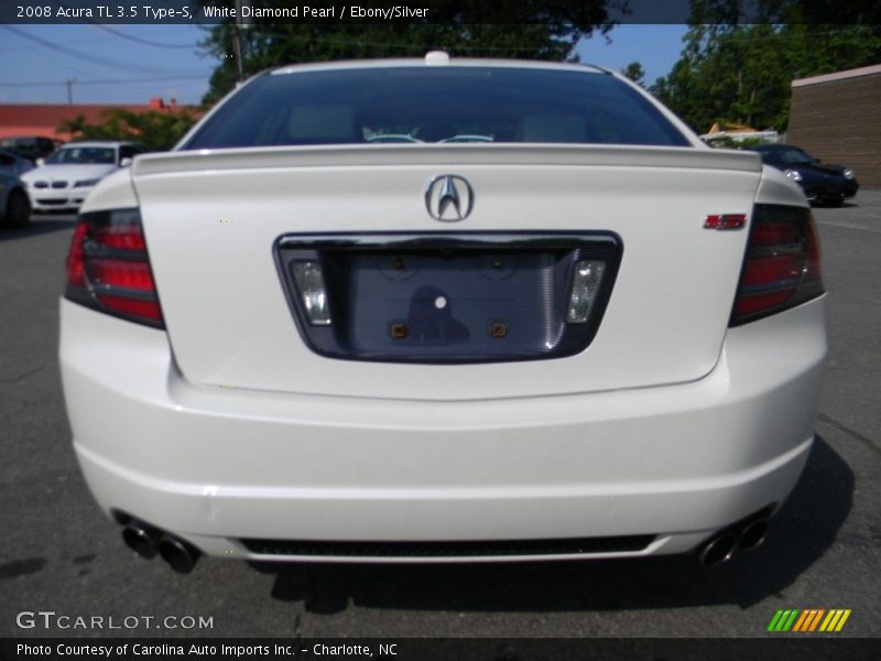 White Diamond Pearl / Ebony/Silver 2008 Acura TL 3.5 Type-S
