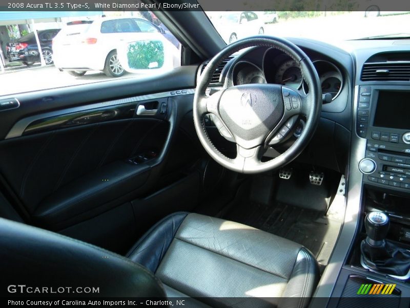 White Diamond Pearl / Ebony/Silver 2008 Acura TL 3.5 Type-S