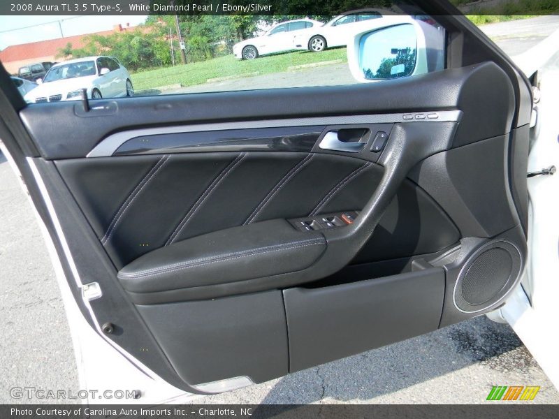 White Diamond Pearl / Ebony/Silver 2008 Acura TL 3.5 Type-S