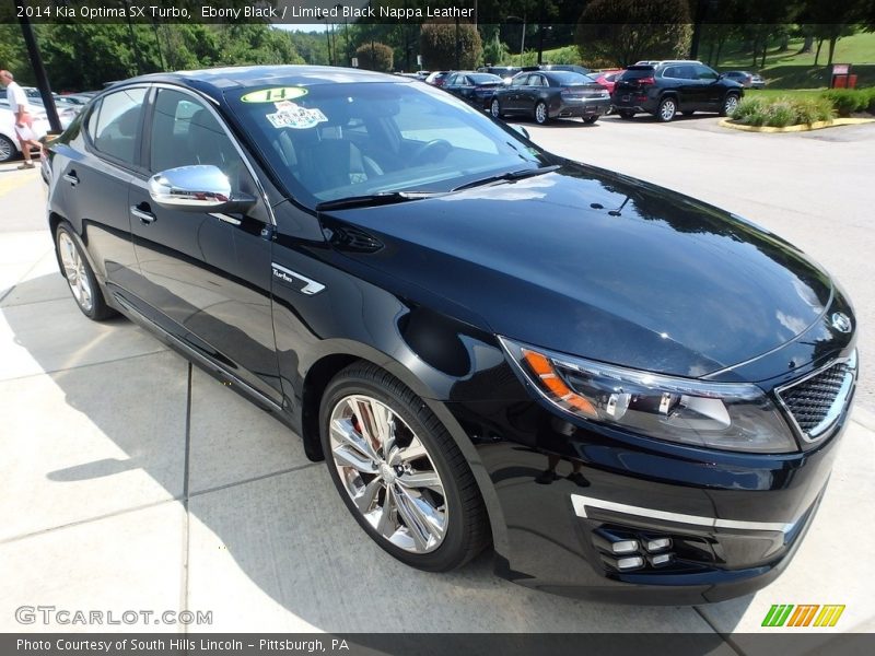 Ebony Black / Limited Black Nappa Leather 2014 Kia Optima SX Turbo