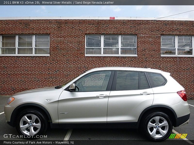 Mineral Silver Metallic / Sand Beige Nevada Leather 2011 BMW X3 xDrive 28i
