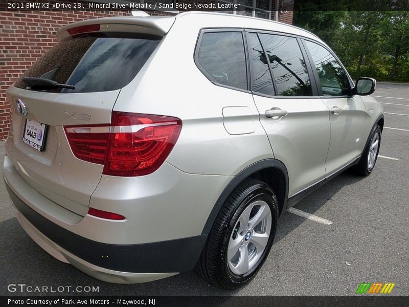 Mineral Silver Metallic / Sand Beige Nevada Leather 2011 BMW X3 xDrive 28i