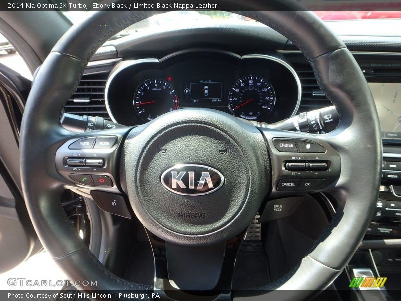 Ebony Black / Limited Black Nappa Leather 2014 Kia Optima SX Turbo