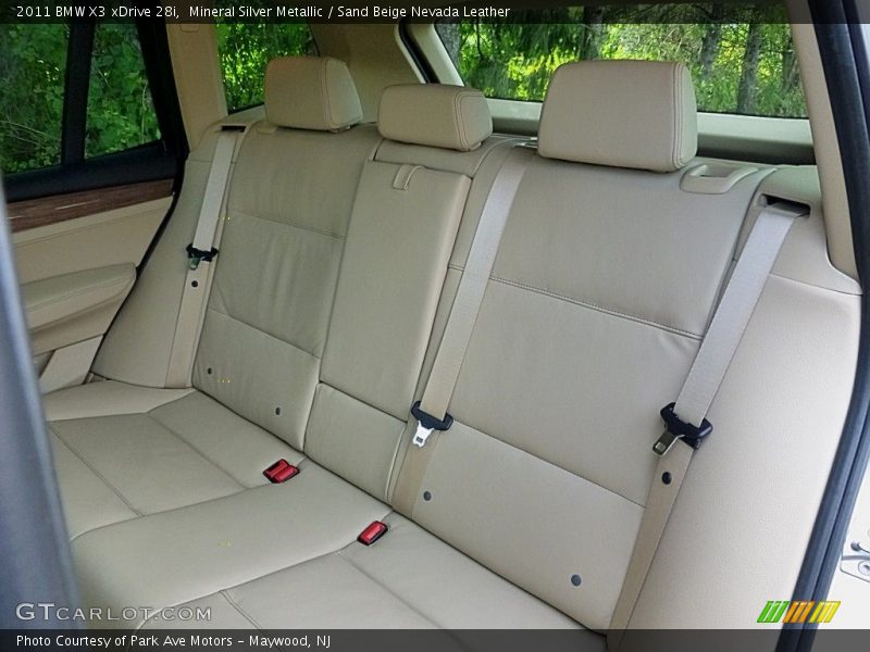 Rear Seat of 2011 X3 xDrive 28i