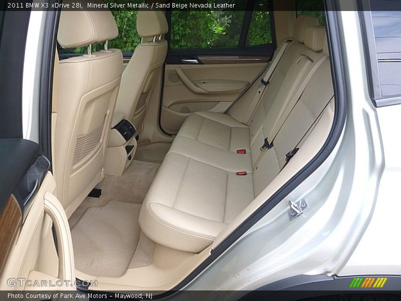 Rear Seat of 2011 X3 xDrive 28i